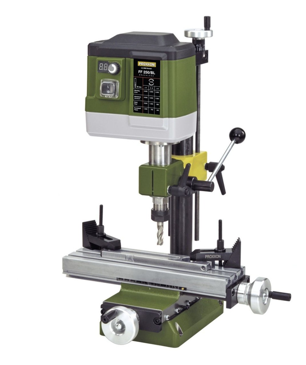 Frezarka do metalu, słupowa, kolumnowa, górnowrzecionowa Proxxon FF 250/BL precyzyjna