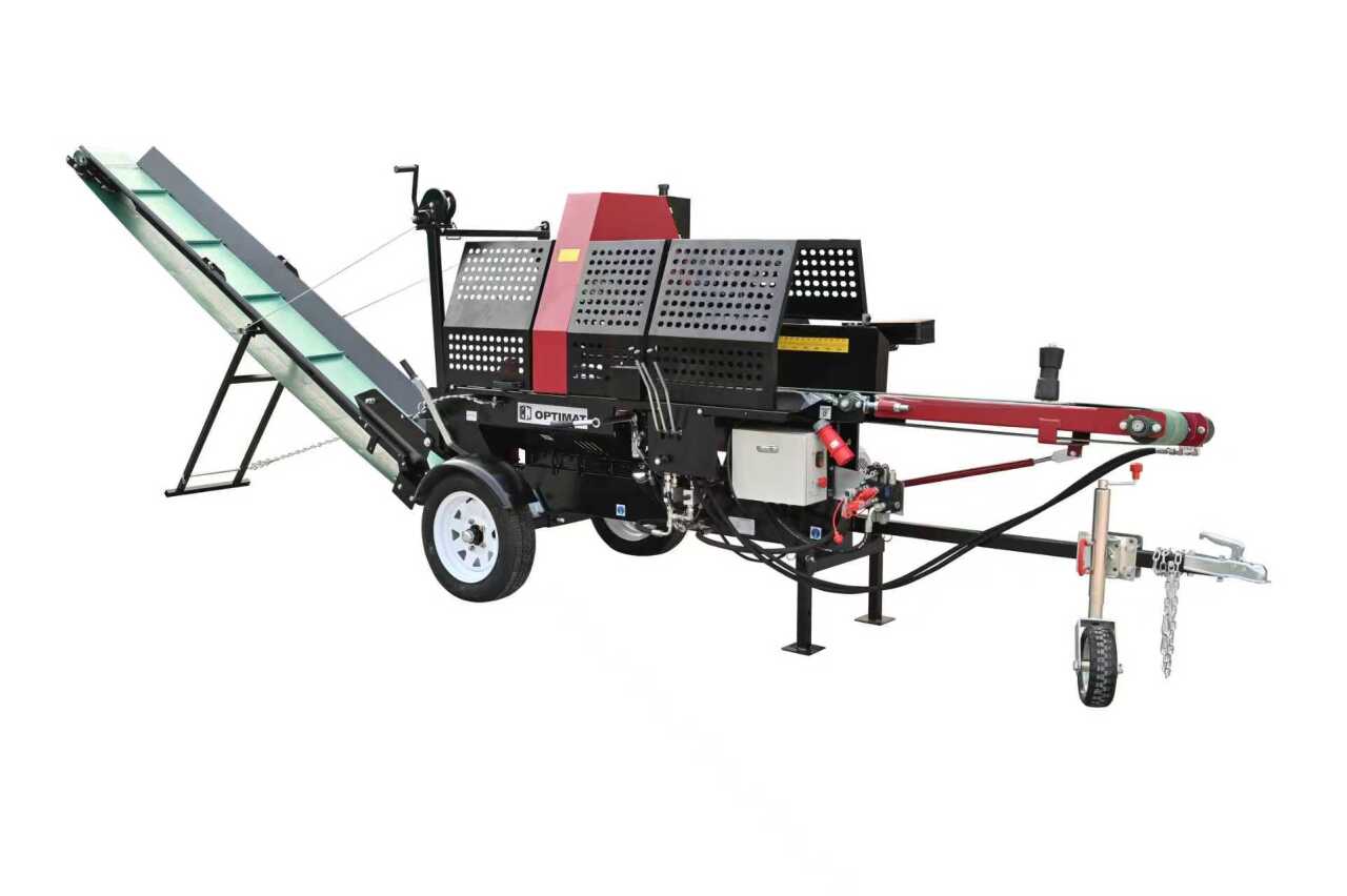 Piło-łuparka elektryczna 20 ton OPTIMAT FOREST LINE 20-E500 9,5kW - hydrauliczne podawanie, docisk, cięcie, rozłupywanie