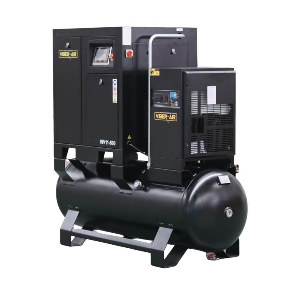 Kompresor, Sprężarka Śrubowa z osuszaczem i falownikiem Viber-Air INV11-500 - 11kW 500l 400V