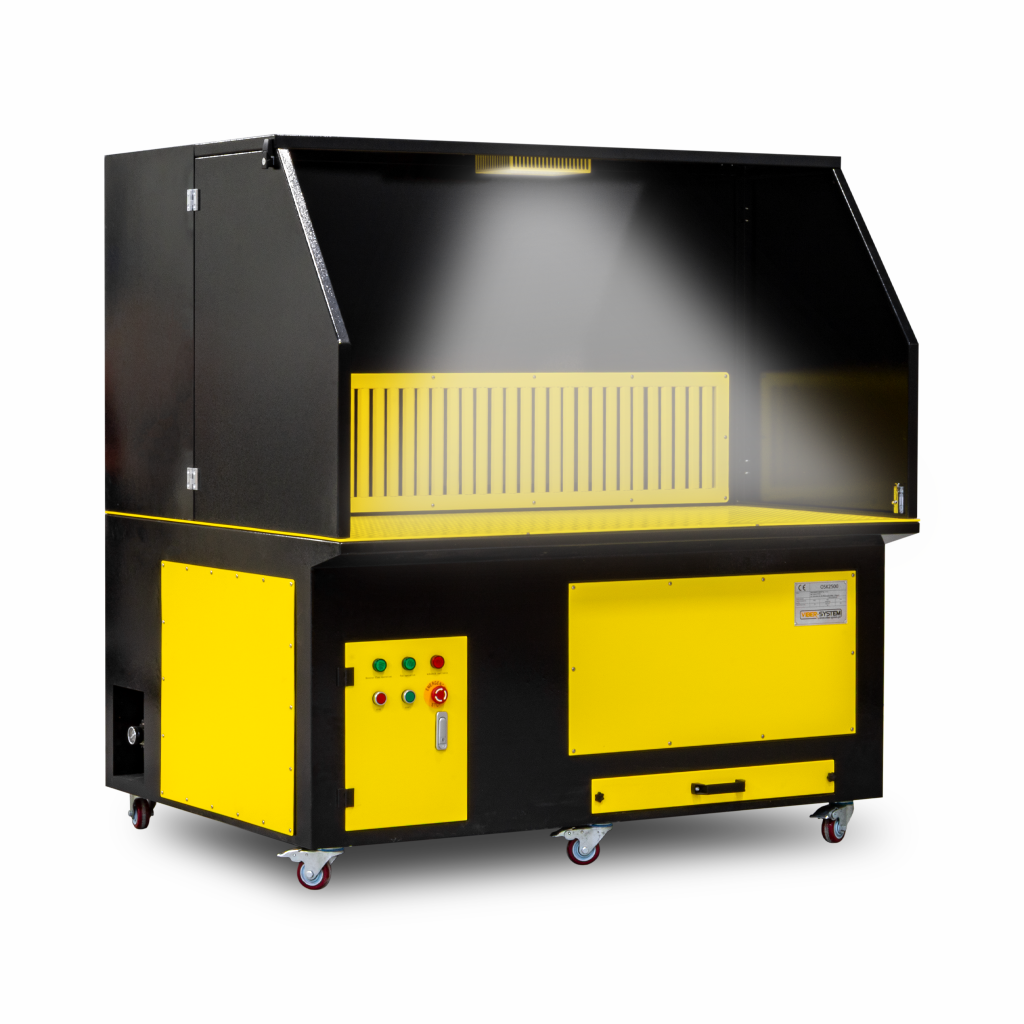 Stół spawalniczy warsztatowy z odciągiem i oświetleniem Viber-System OSK2500 3000 m3/h 3kW 400V