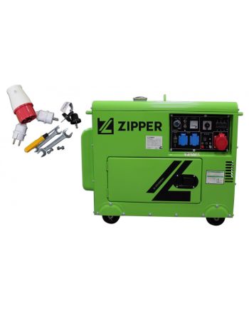 Generator Agregat Prądu Budowlany AVR Diesel Zipper ZI-STE7500DSH