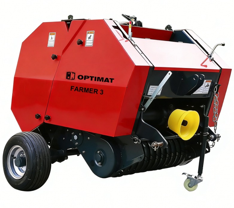 Mini prasa, belująca, rolująca, zwijająca do słomy, siana 650x930mm, WOM 25-50KM - OPTIMAT FARMER 3