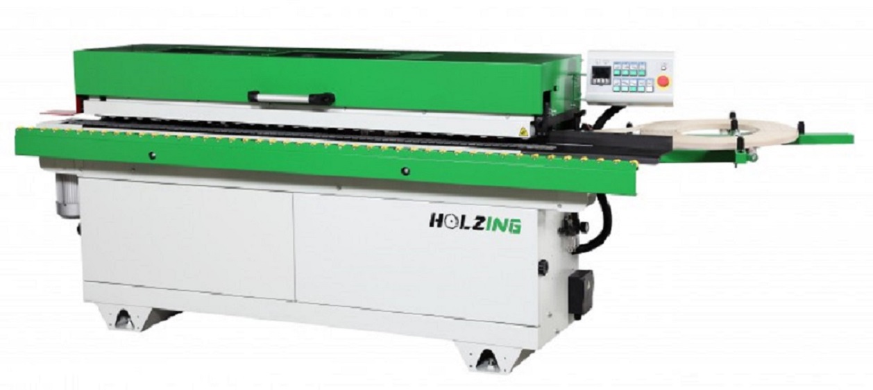 Okleiniarka HOLZING G-MAX 360+ ze wstępnym frezowaniem, cyklina promieniowa, zaokrąglani krawędzi, polerka