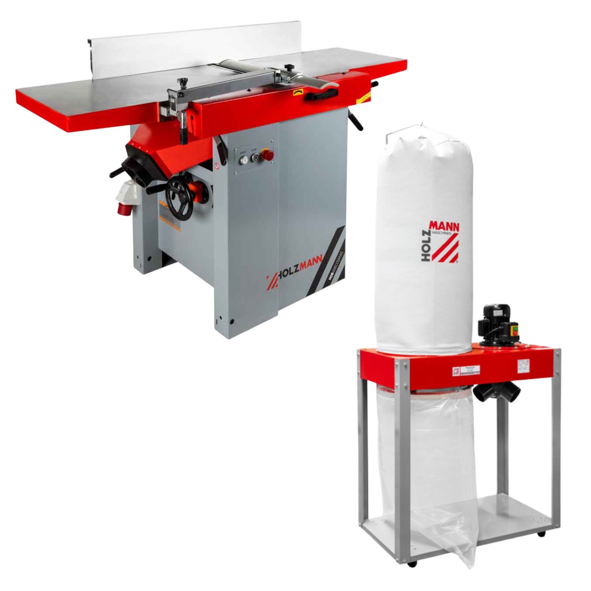 Strugarko-grubościówka z wałem spiralnym Holzmann HOB410ECOSMW2, odciąg do trocin Holzmann ABS3000SE