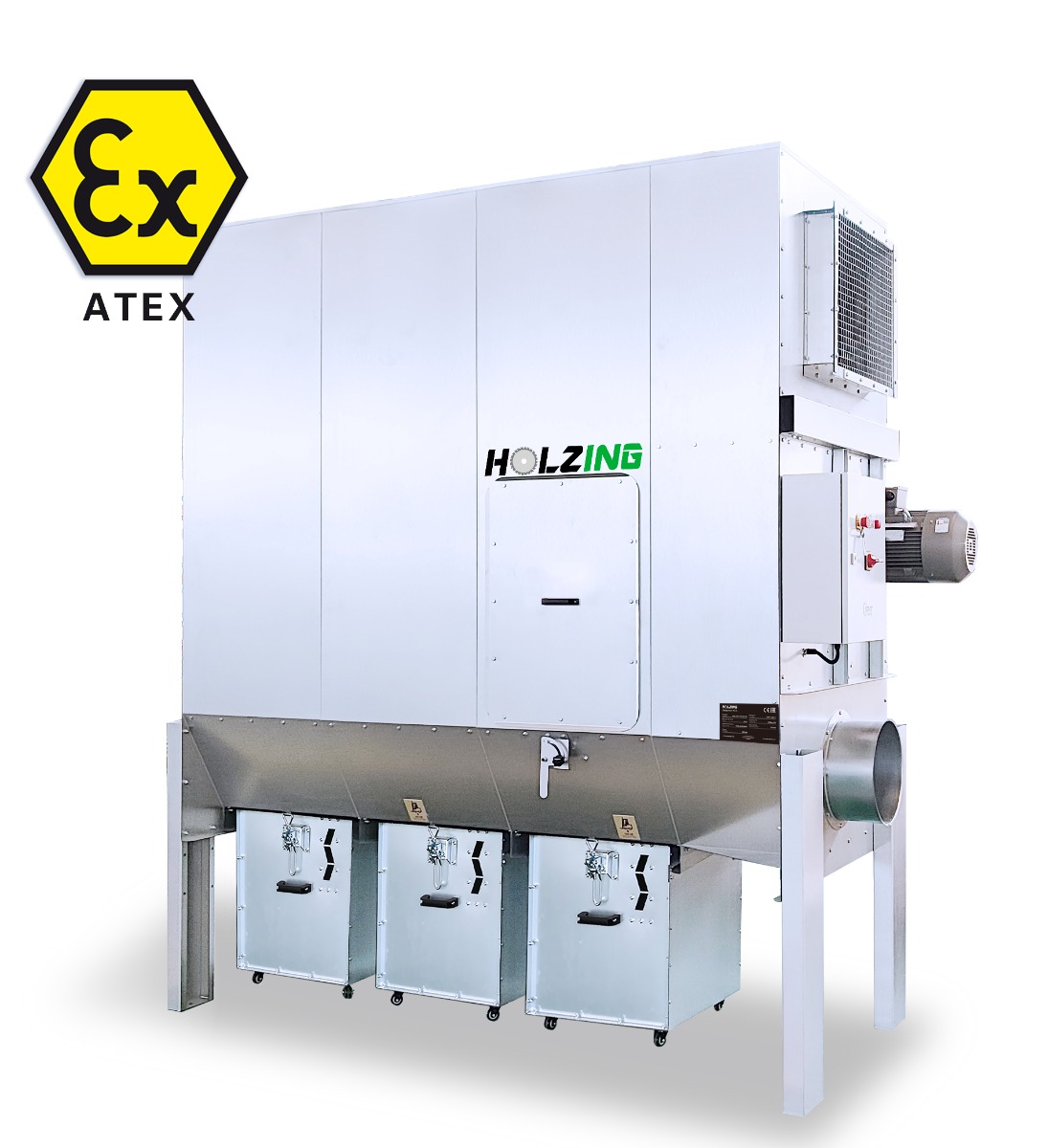 Podciśnieniowy odciąg trocin Holzing RLA ATEX 7000 m3/h (7,5 kW)