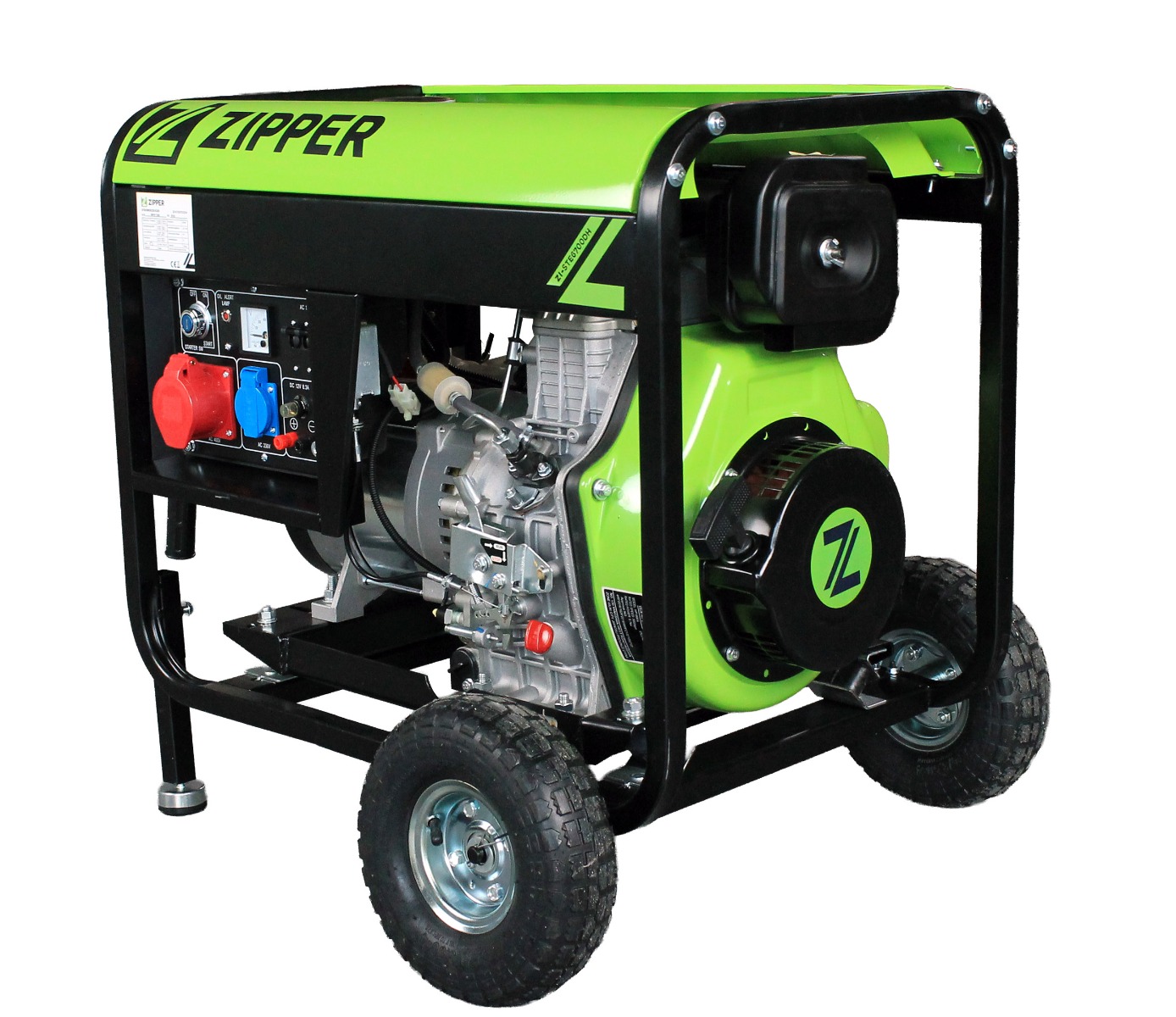 Generator Agregat Prądu Budowlany AVR Diesel Zipper ZI-STE6700DH - 6,25 kVA