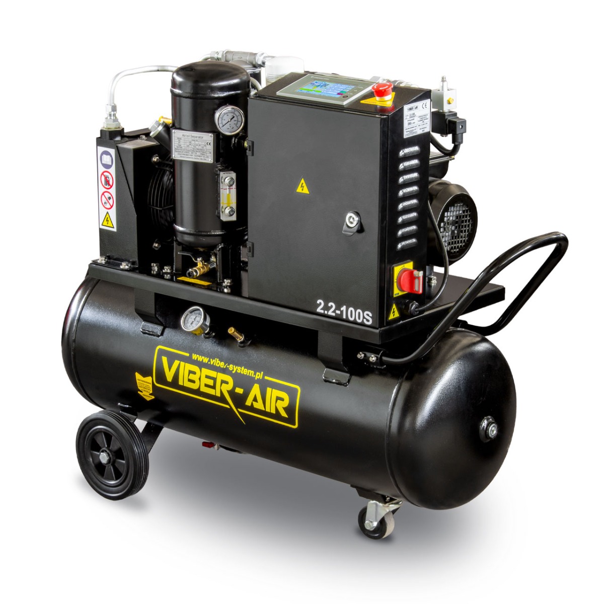 Sprężarka Śrubowa Kompresor powietrza śrubowy Viber-Air 2.2-100s 100l, 230V, 2,2kW