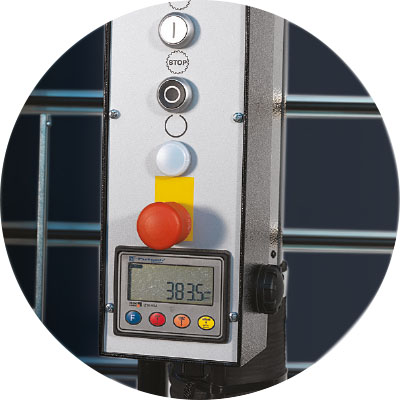 Wyświetlacz poziomy do pionowej piły panelowej REMA 4222