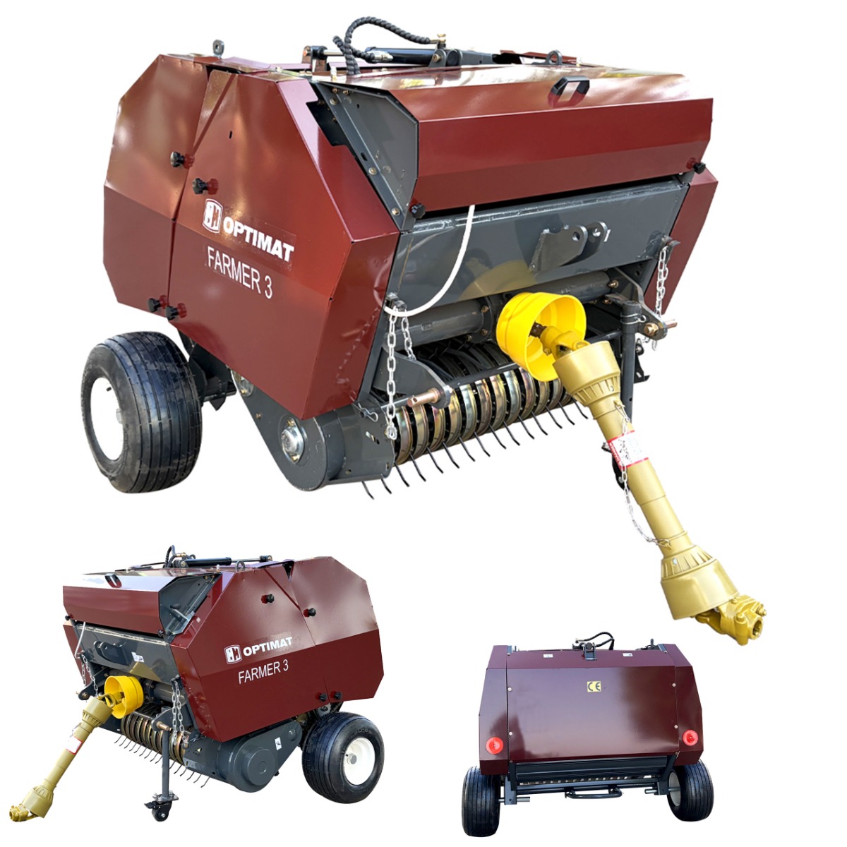 Mini prasa, belująca, rolująca, zwijająca do słomy, siana 650x930mm, WOM 25-50KM - OPTIMAT FARMER 3