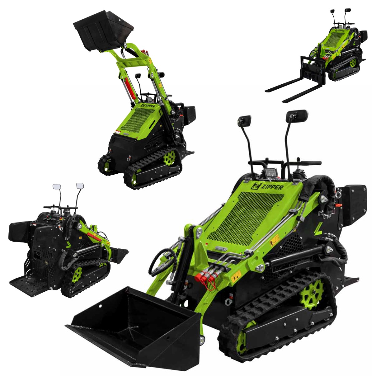 Mini kompaktowa ładowarka, miniładowarka, mini koparka, minikoparka gąsienicowa ZIPPER ZI-MKL620