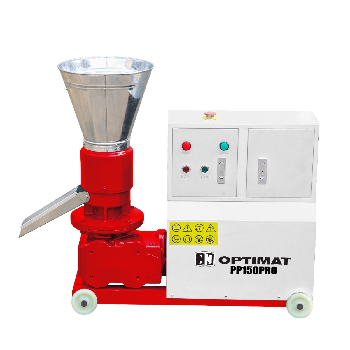Peleciarka Granulator Paszy Peletu Optimat PP150PRO z Obudową 150 kg/h - Ø149 mm, peleciarki (400 V)
