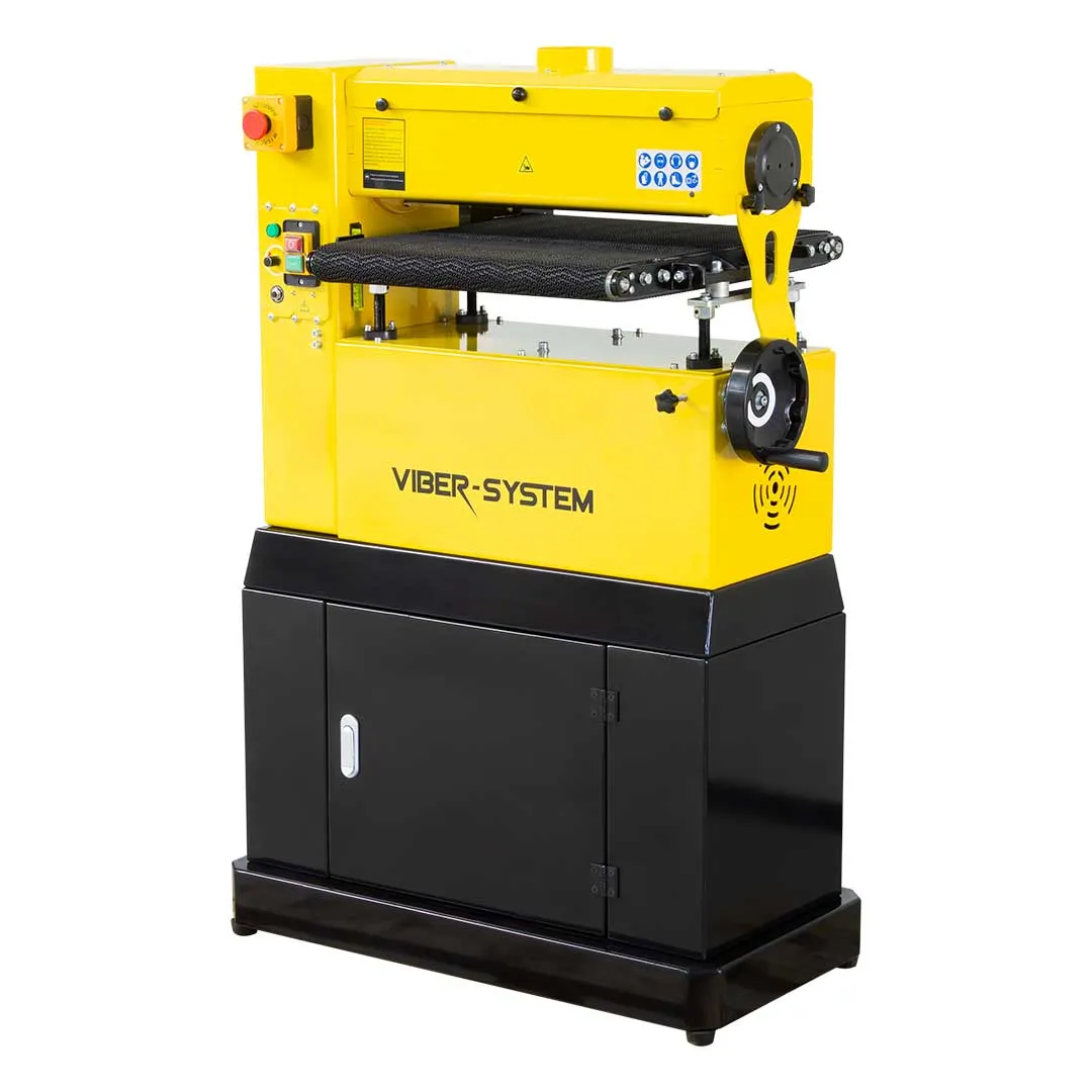 Szlifierka walcowa bębnowa Viber-System ZS460M 3kW 230V, Przelotowa szlifierka do metalu i drewna, 460 mm, Posuw 0–4 m/min