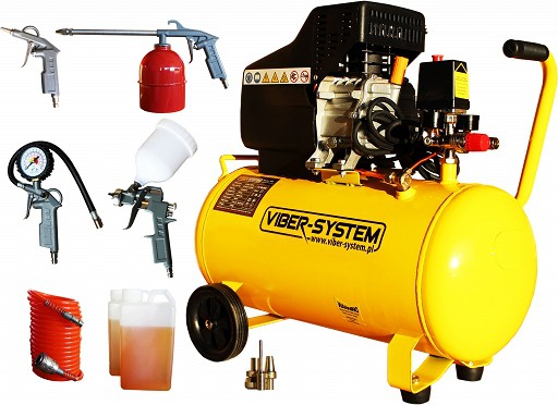 Kompresor olejowy, tłokowy, sprężarka Viber-System K50 50L