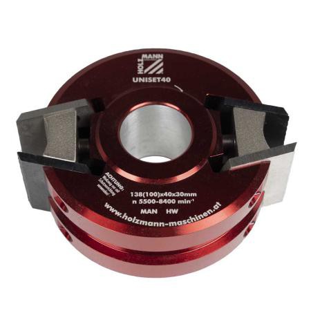 Frez walcowy profilujący zestaw z wymiennymi nożami 100x40x30 mm Holzmann UNISET 40