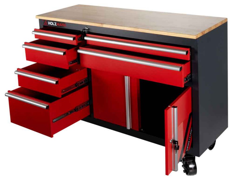 Stół warsztatowy oraz szafka narzędziowa, warsztatowa Holzmann WEWA1216SET, zestaw mebli warsztatowych