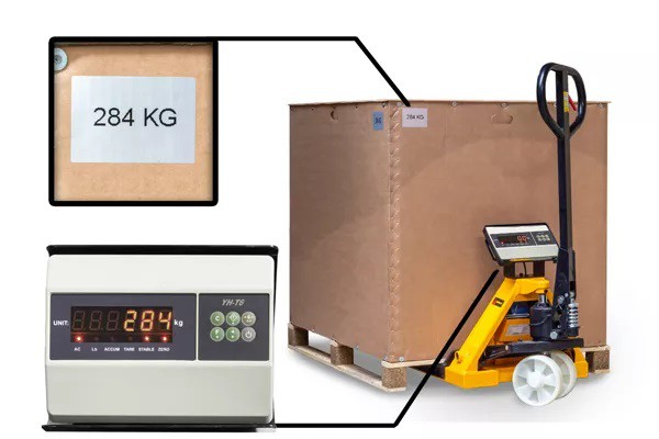 Wózek paletowy, paleciak z wagą 2500 kg VIBER-SYSTEM P2500W