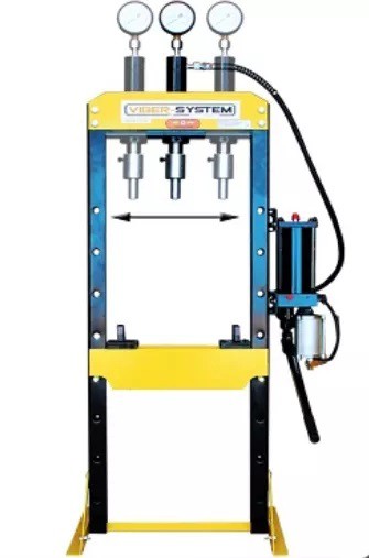 Prasa hydrauliczna, warsztatowa WP10PR 10t ruchomy tłok, pneumatyka Viber-System 10 ton