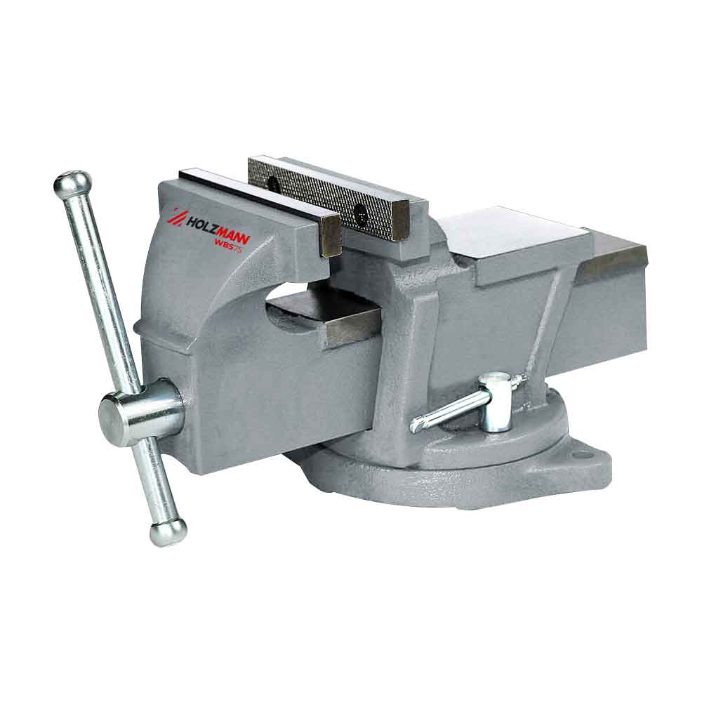 Imadło ślusarskie, obrotowe, stołowe z kowadłem Holzmann WBS75 - 75 mm