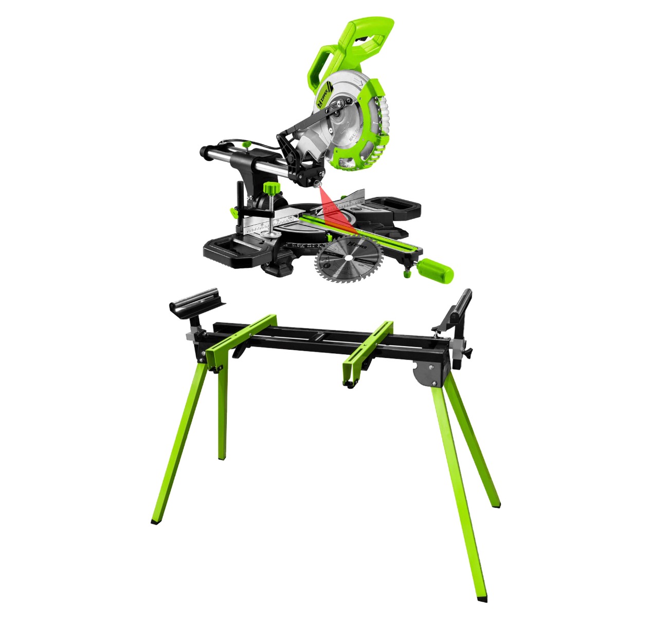 Piła uniwersalna ukośnica Zipper ZI-KGS210DS ze stołem roboczym ZI-KSS1945